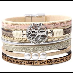 Multi-Layered Leather Bracelet